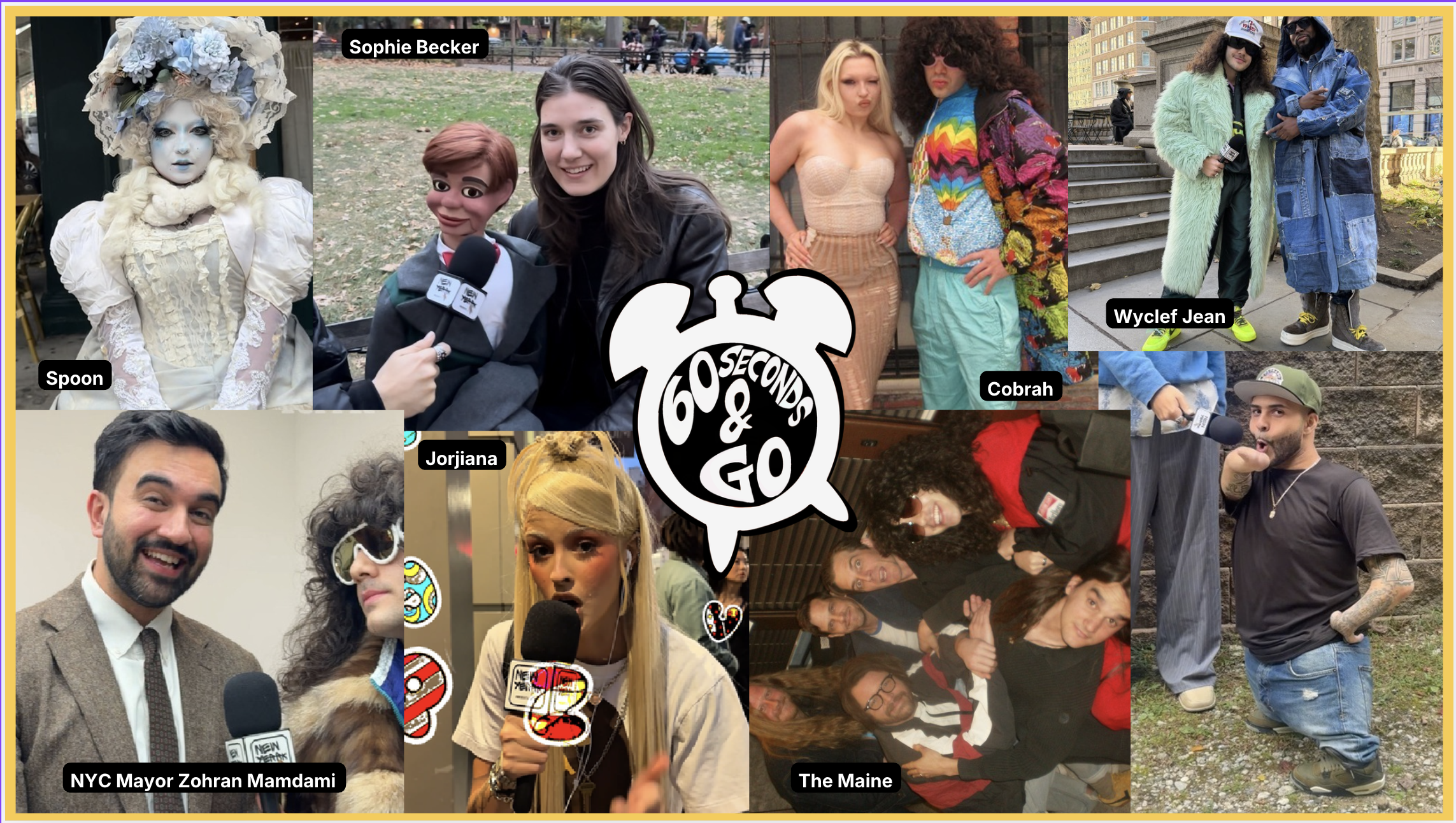 60 Seconds and Go guest and street-interview collage
